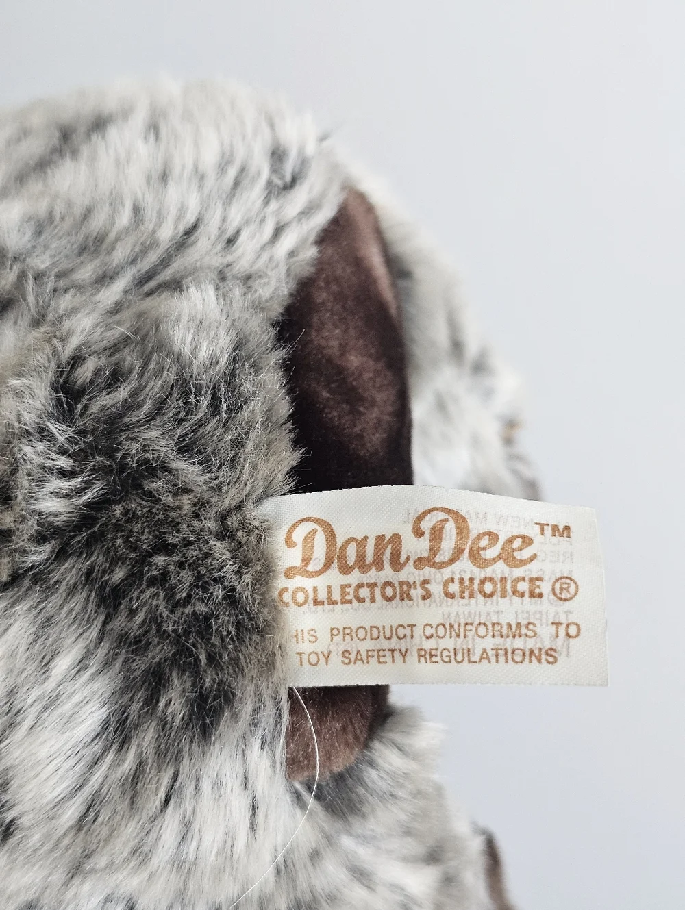 Vintage Dan Dee Monkey Plush 12” Stuffed Animal Gray Brown Collector